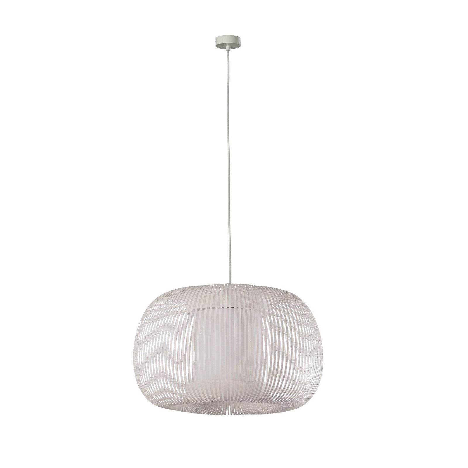 Mirta pendant light, lampshade made of acrylic struts, white, Ø 38 cm