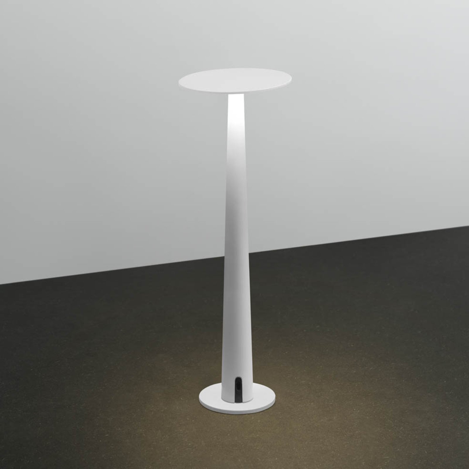 Nemo Portofino lámpara de mesa LED recargable, blanco, aluminio