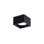 Ideal Lux downlight Spike Square, sort, aluminium, 10 x 10 cm