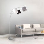 Vloerlamp Melvin, 3-lamps, zwart/grijs/wit