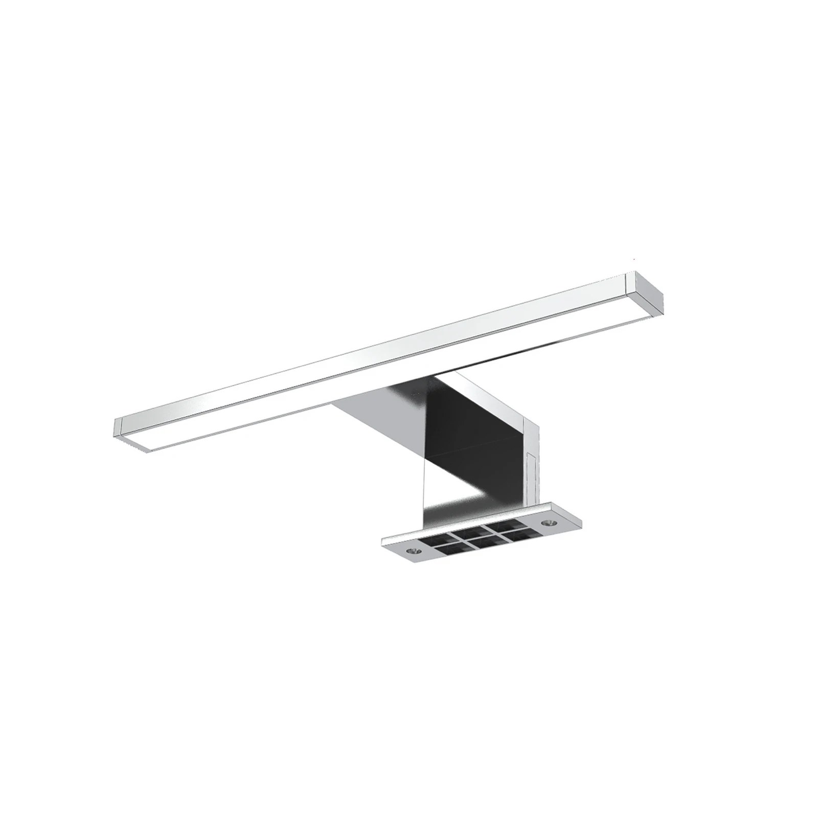 LED-Spiegelleuchte Mira, B 30 cm, chrom, Metall, 4.000 K
