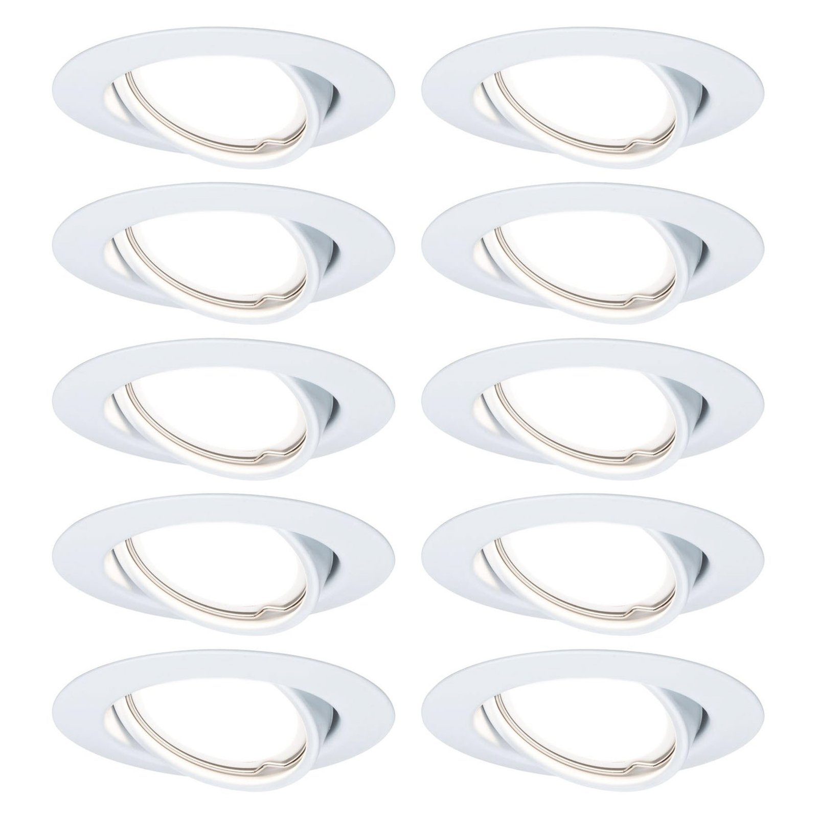 Base recessed spotlight, set of 10, white - Paulmann
