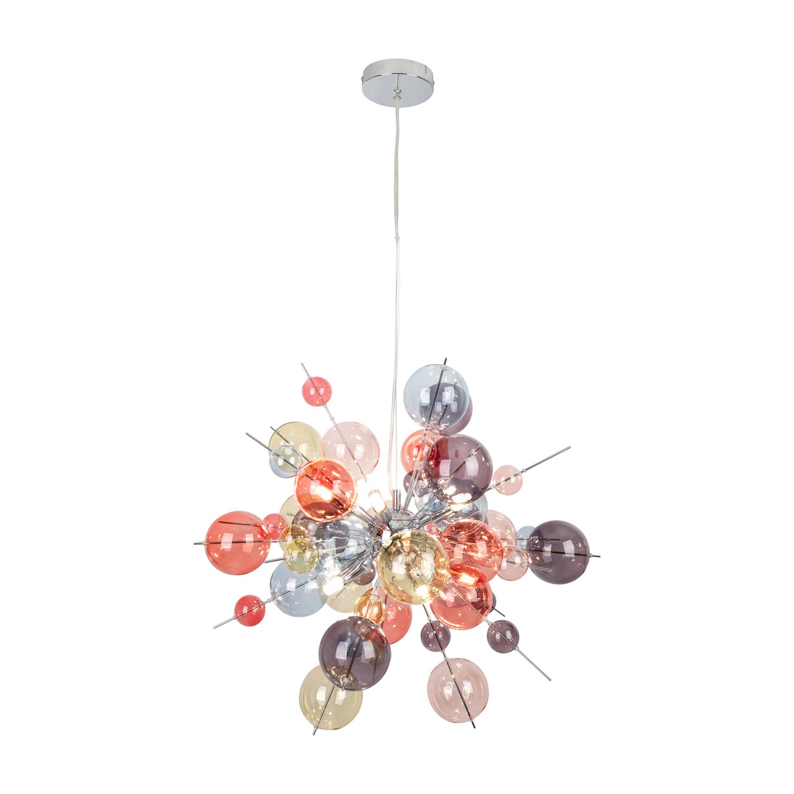 Explosion pendant light, Ø 65 cm, glass, pastel colours, G9 Explosion pendant light, Ø 65 cm, glass, pastel colours, G9