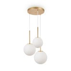 Maytoni hanglamp Basic vorm, wit/goud, 3-lamps.