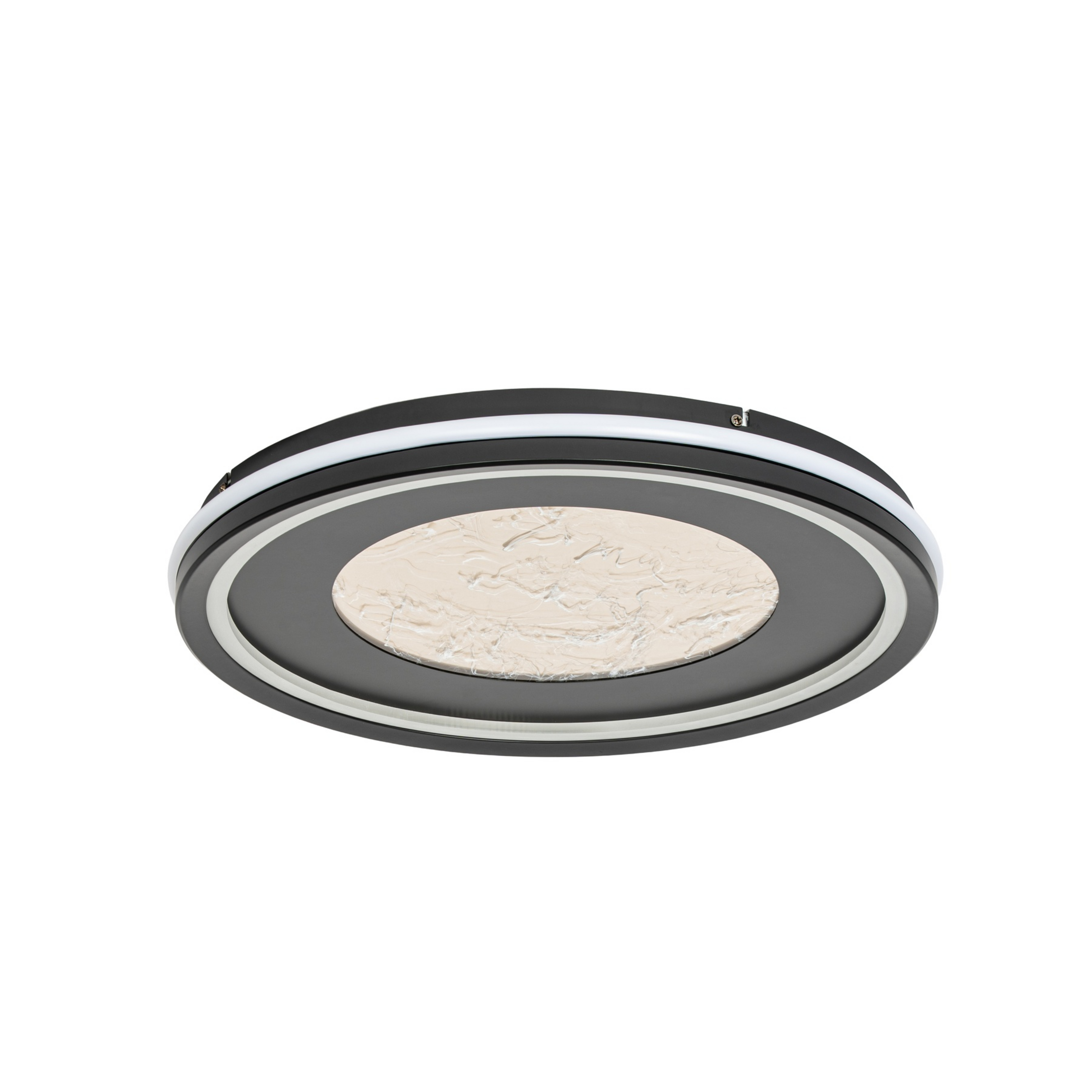 Tillian LED ceiling lamp, black/gold, dimmable - Lucande