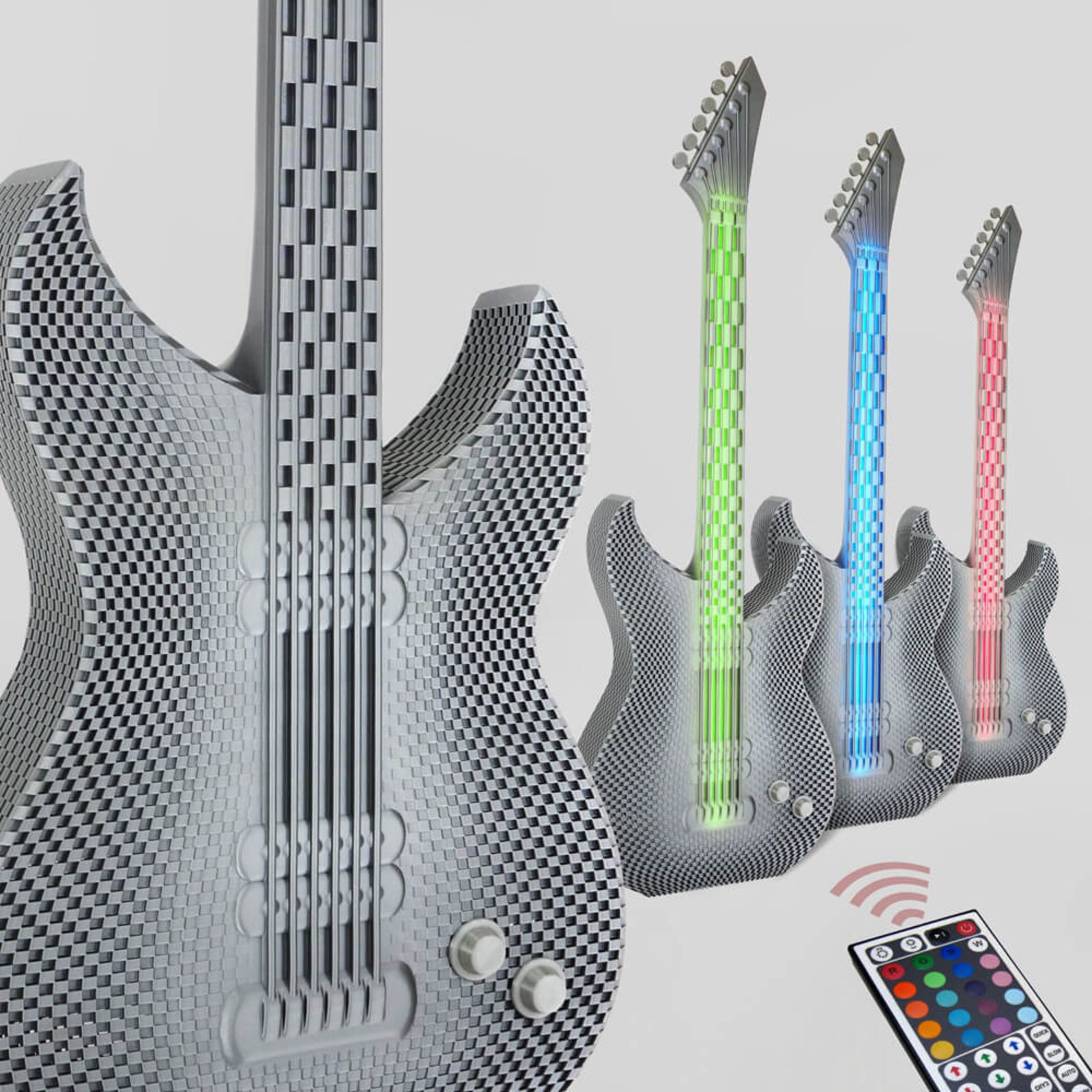Rockero aplique LED Guitarra de impresora 3D