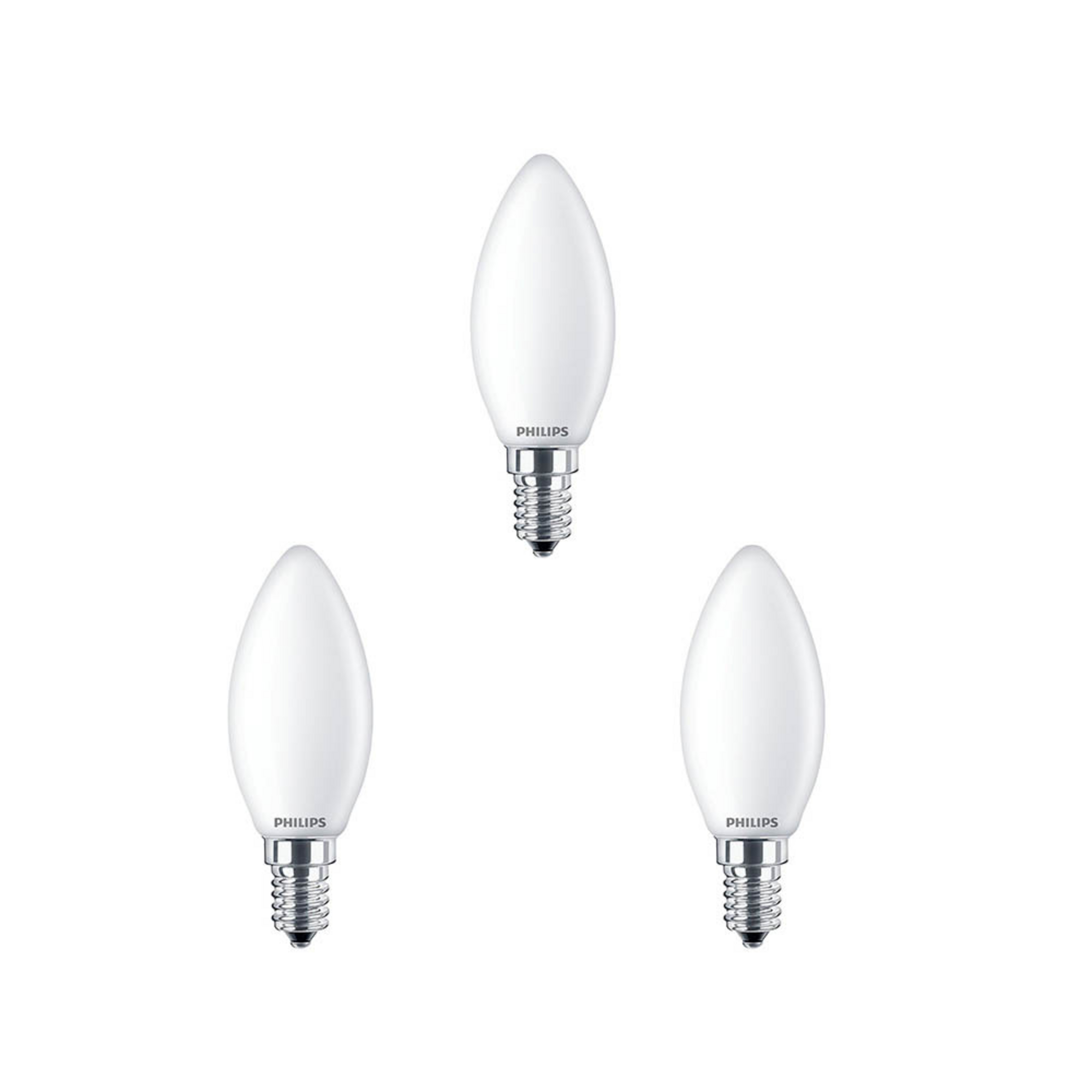3-pack Ljuskälla LED 2,2W Glas Kerte (250lm) E14 - Philips