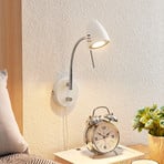 Lindby Heyko wall light with plug, dimmable