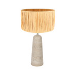 Galda lampa „Travino“, augstums 49 cm, travertīns, jūras zāle, E27