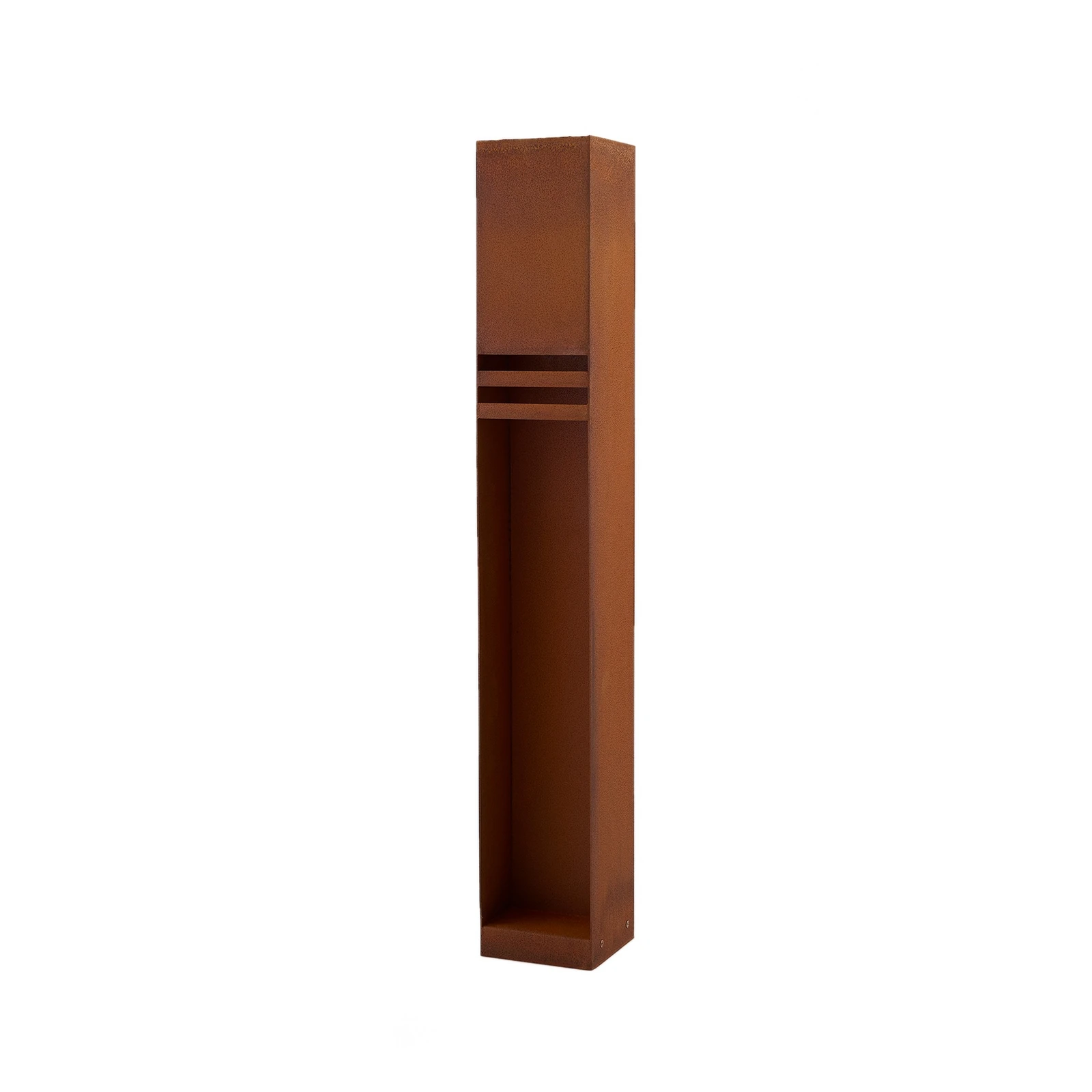 Lucande LED-Wegeleuchte Oxido, rostfarben, Höhe 80 cm, IP44