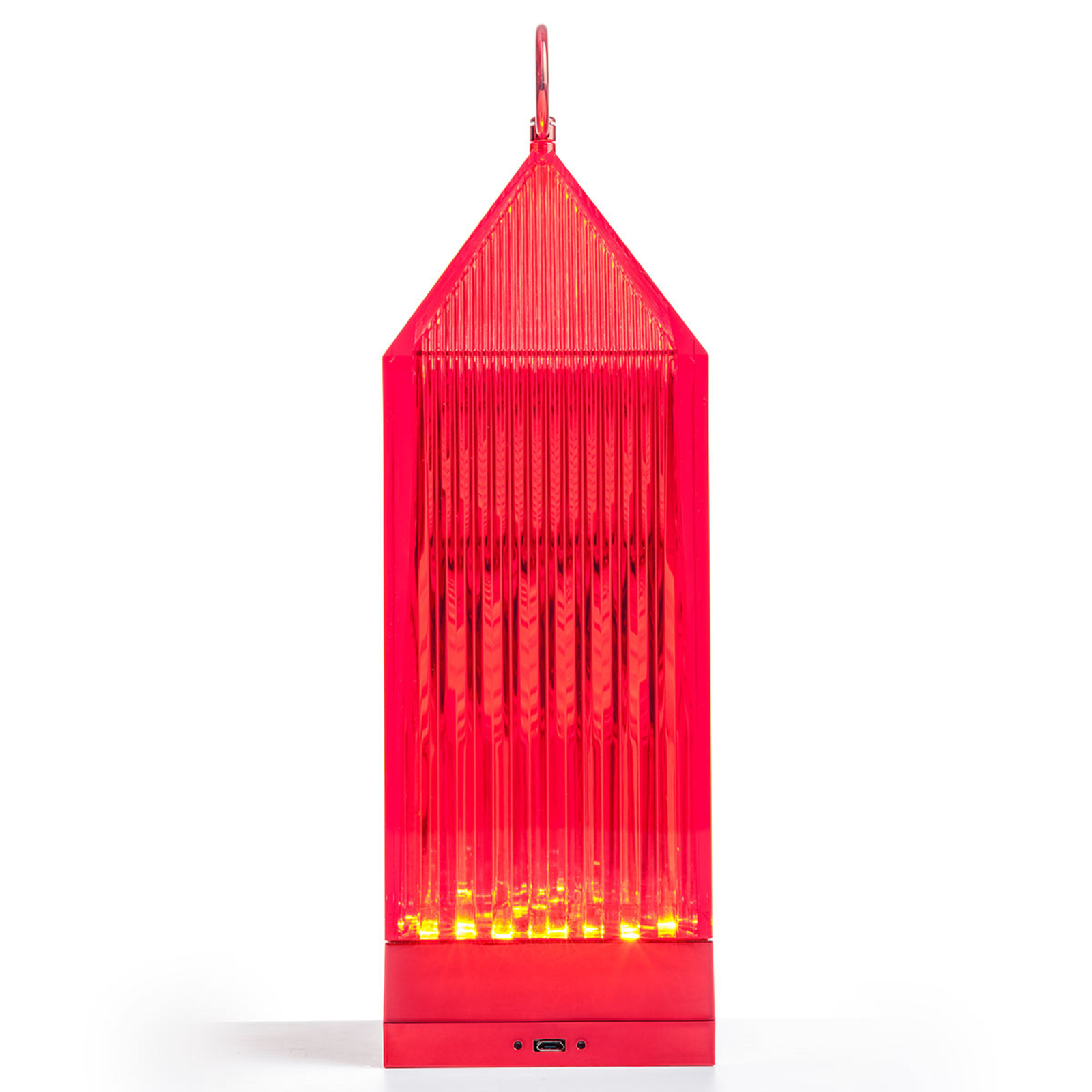 Kartell Lantern -LED-pöytälamppu, punainen, IP54