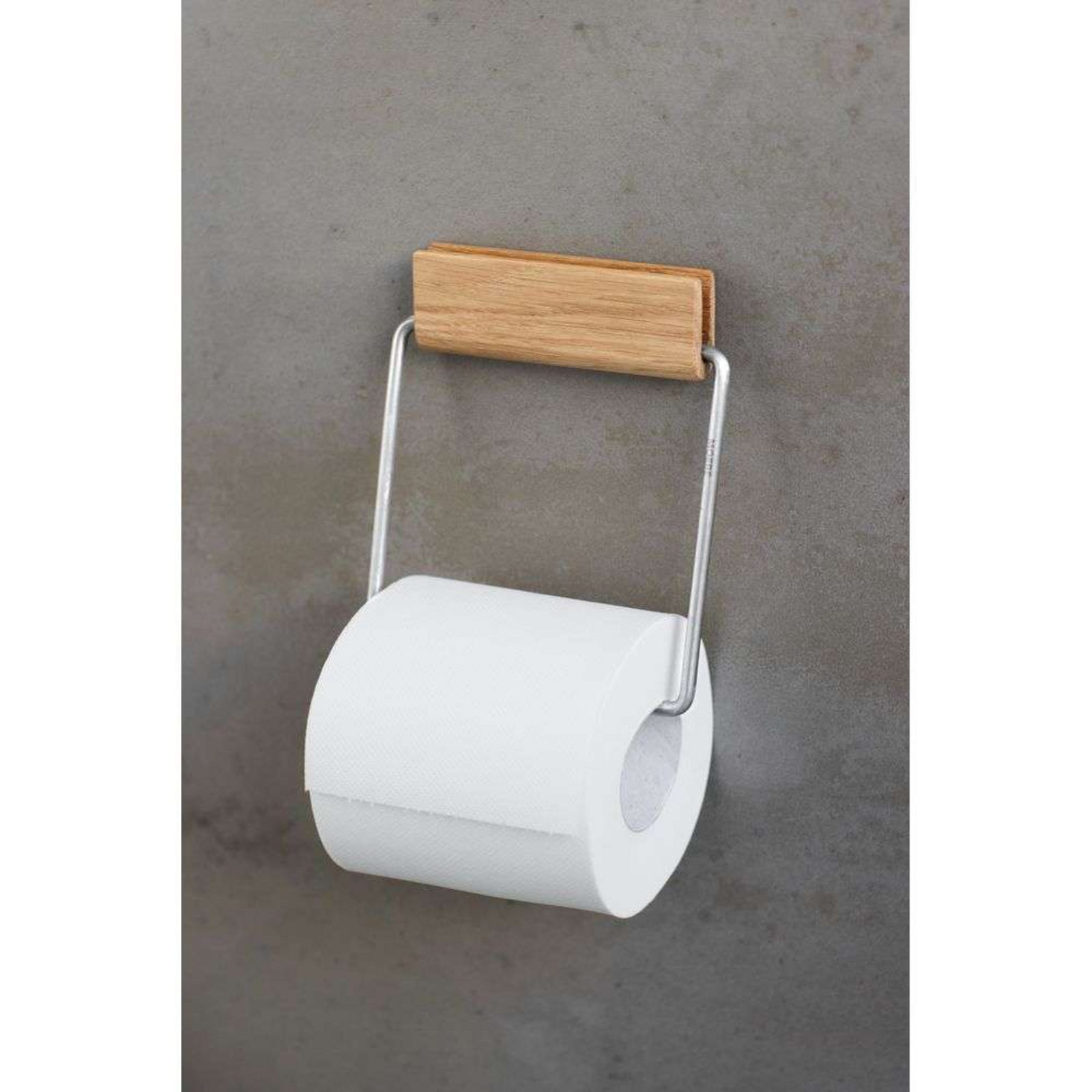 Toilet Roll Holder Oak/Steel - Moebe