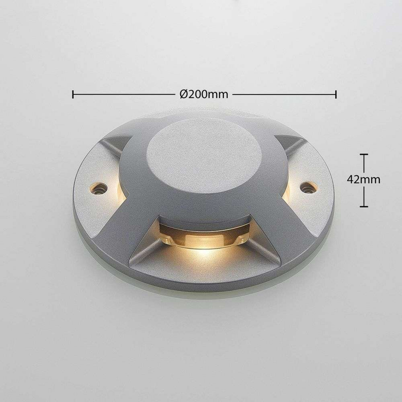 Jeffrey LED 4 Recessed Ground Spot Silver - Lucande