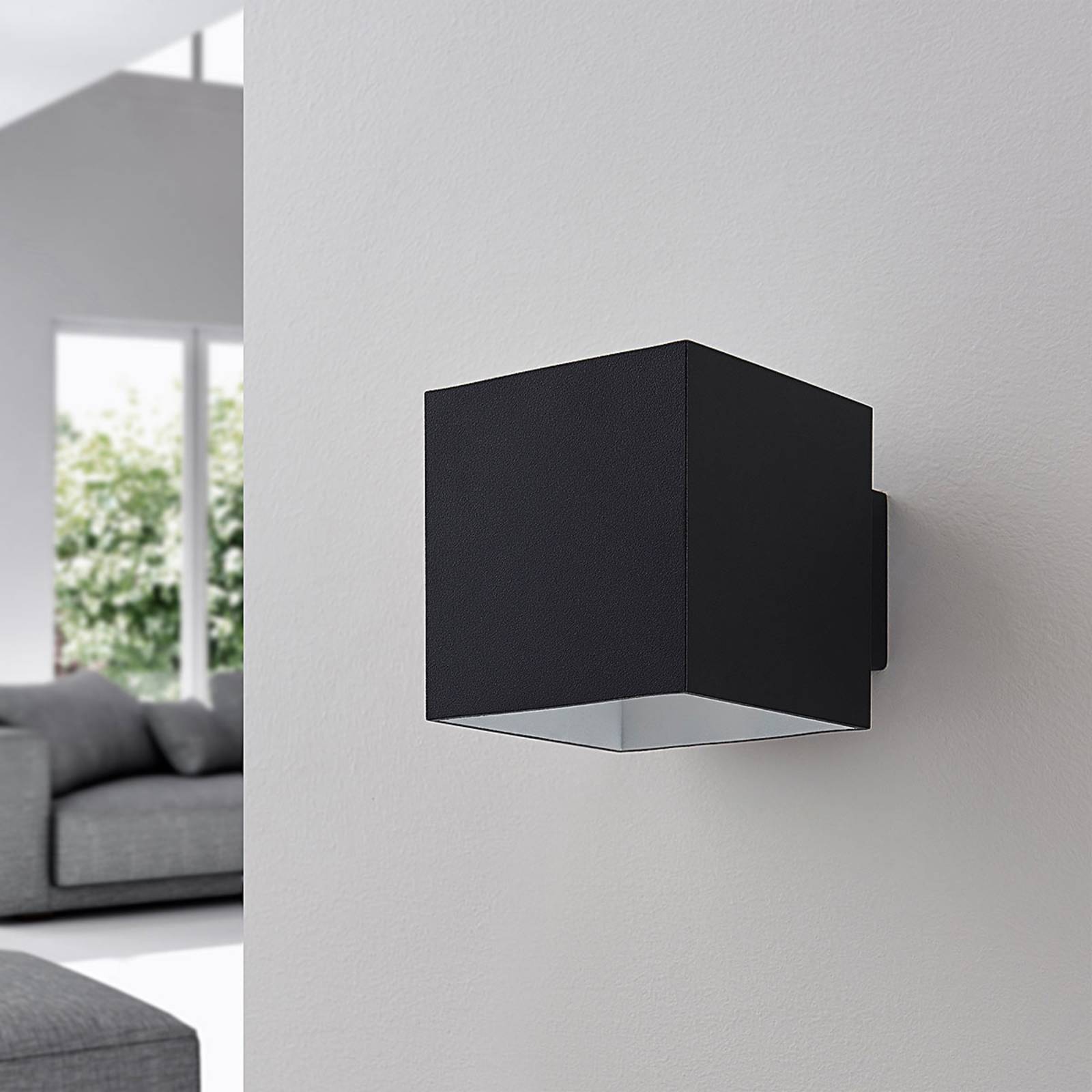 Photos - Chandelier / Lamp Arcchio Zuzana wall light, angular, black, G9, 10 cm wide 