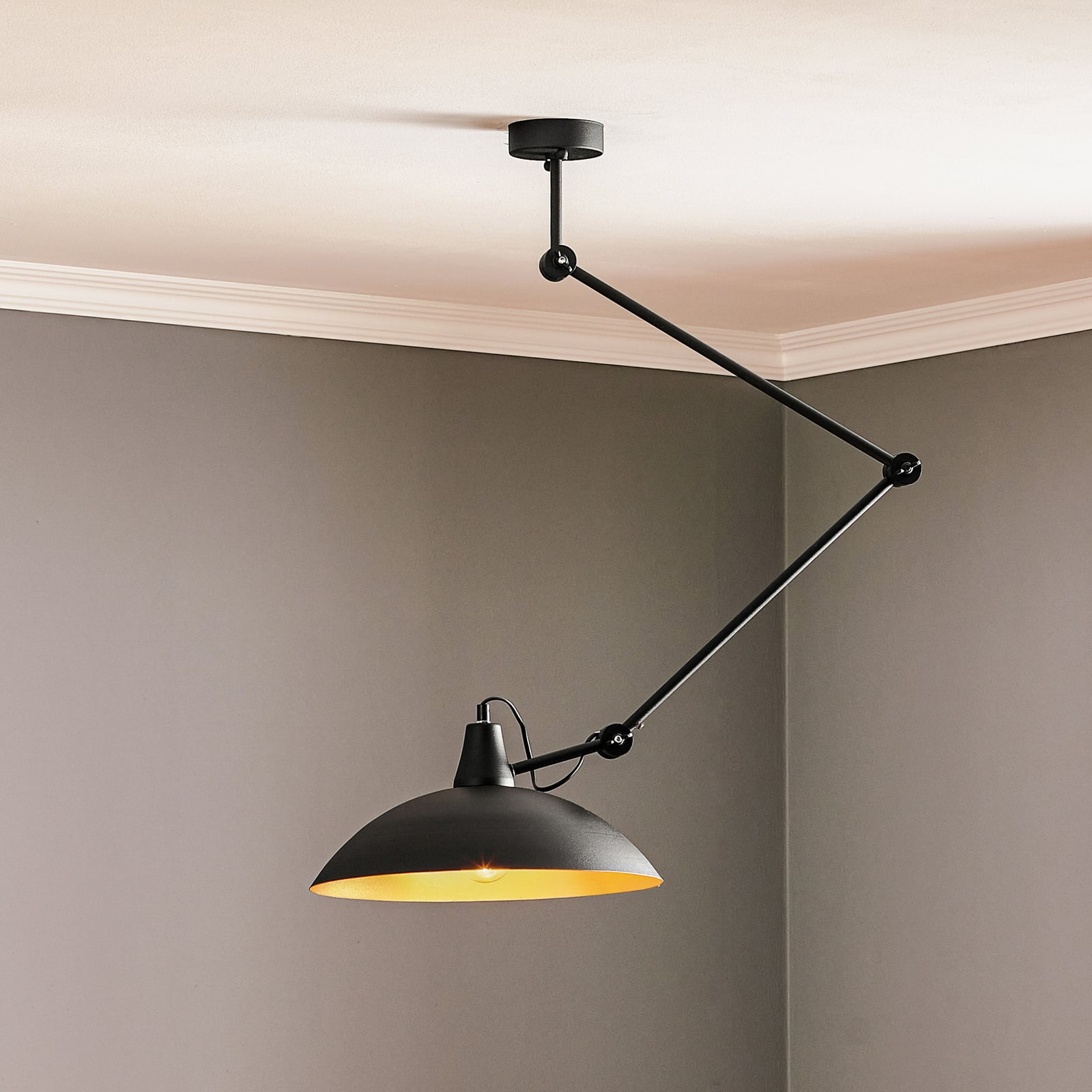 Lampa sufitowa 808, czarna, 1-punktowa, z regulacją – ALDEX