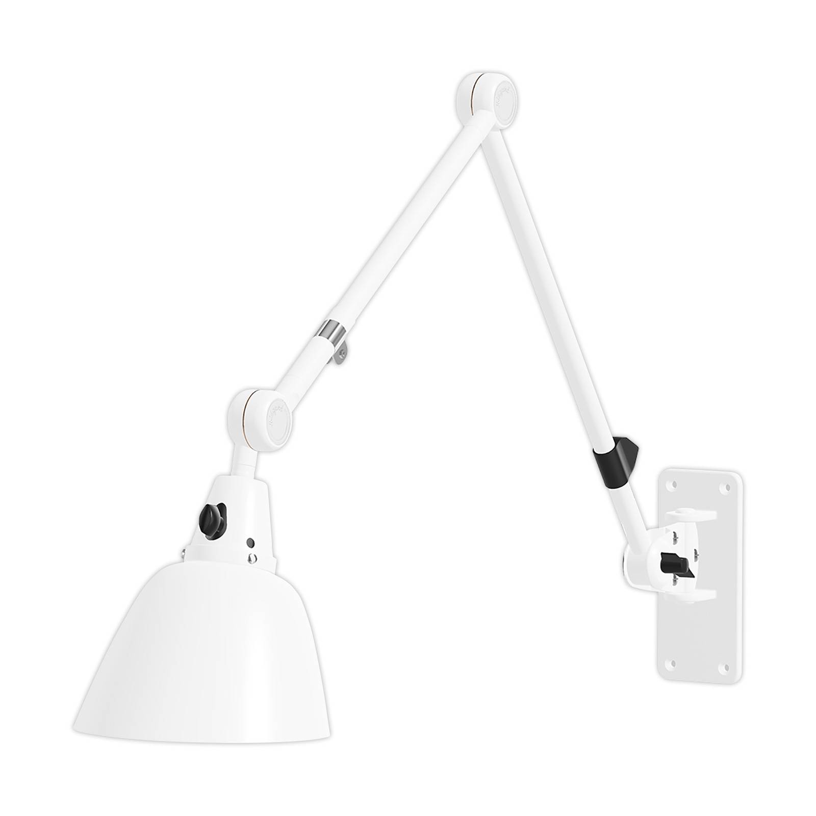 midgard modular TYP 505 wall light 85cm white, for Living / Dining Room, aluminium, steel, fabric, E27, 60 W, W: 22 cm, H: 40 cm