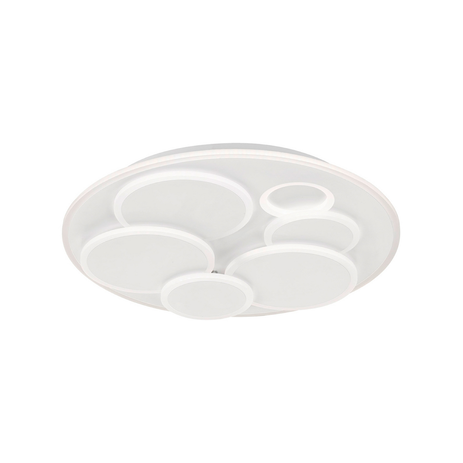 LED таванна лампа Dots, бяла, Ø 50 cm, метал/акрил, CCT LED таванна лампа Dots, бяла, Ø 50 cm, метал/акрил, CCT