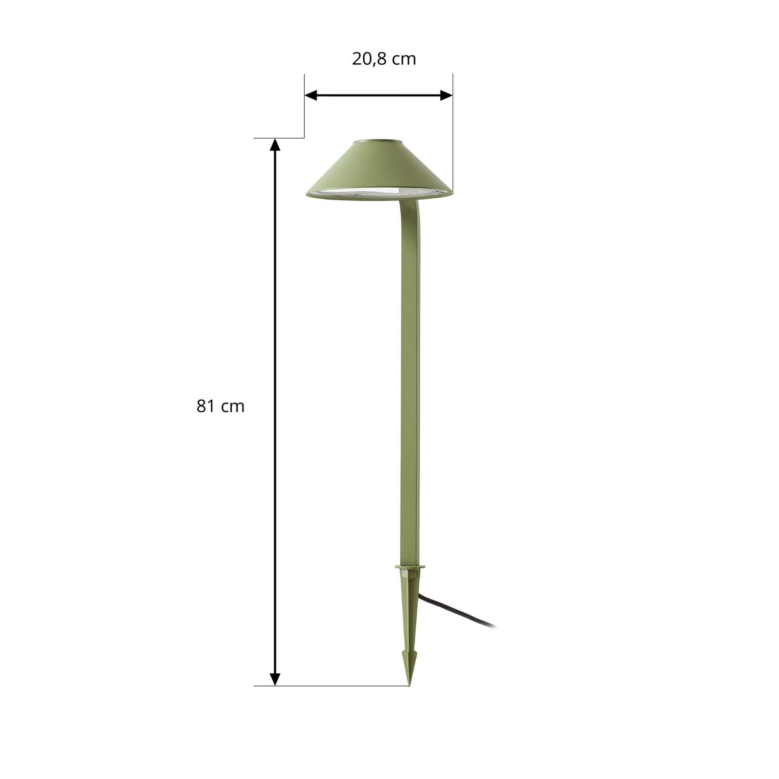 Lindby LED-markspettslampa Capelo, ljusgrön, 78 cm, IP65 Lindby LED-markspettslampa Capelo, ljusgrön, 78 cm, IP65