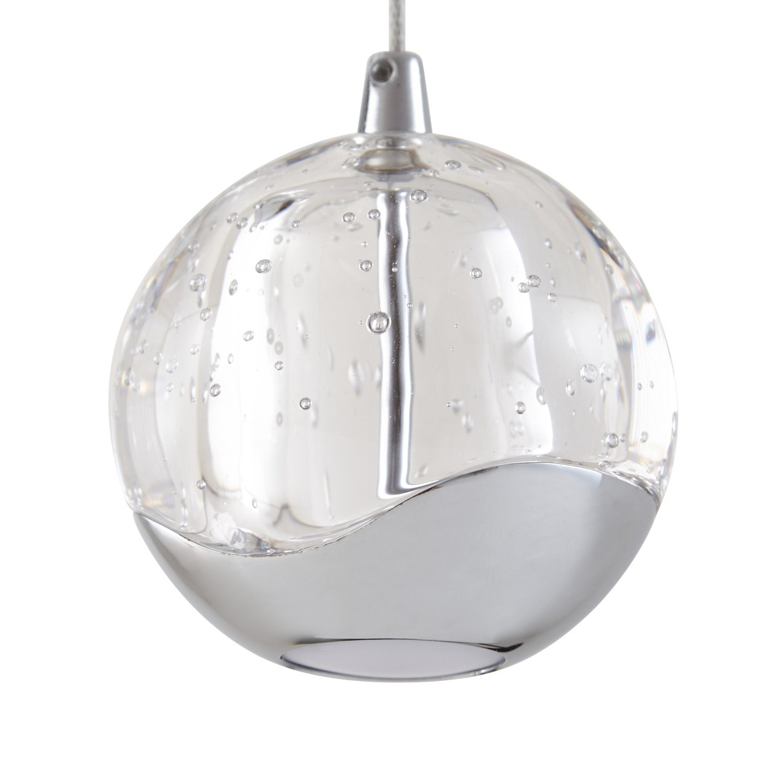 Lucande LED κρεμαστό φωτιστικό Hayley, Ø 40 cm, 9-φωτο, χρώμιο, γυαλί Lucande LED κρεμαστό φωτιστικό Hayley, Ø 40 cm, 9-φωτο, χρώμιο, γυαλί