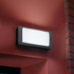 Modernus lauko sieninis šviestuvas BLIZ RING, antracito spalvos