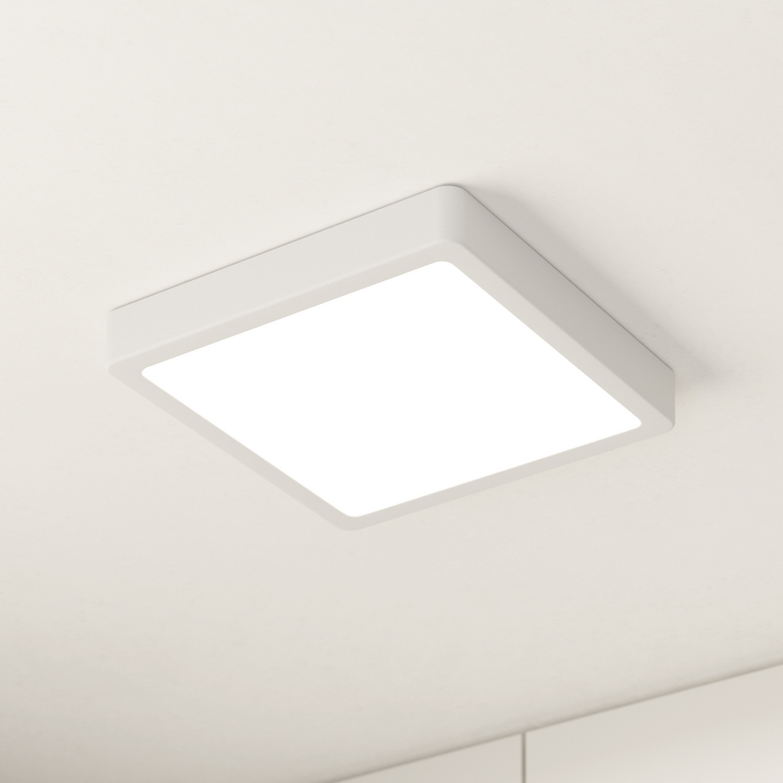Lámpara de techo LED Fueva 5 IP44 3000K blanco 21x21cm