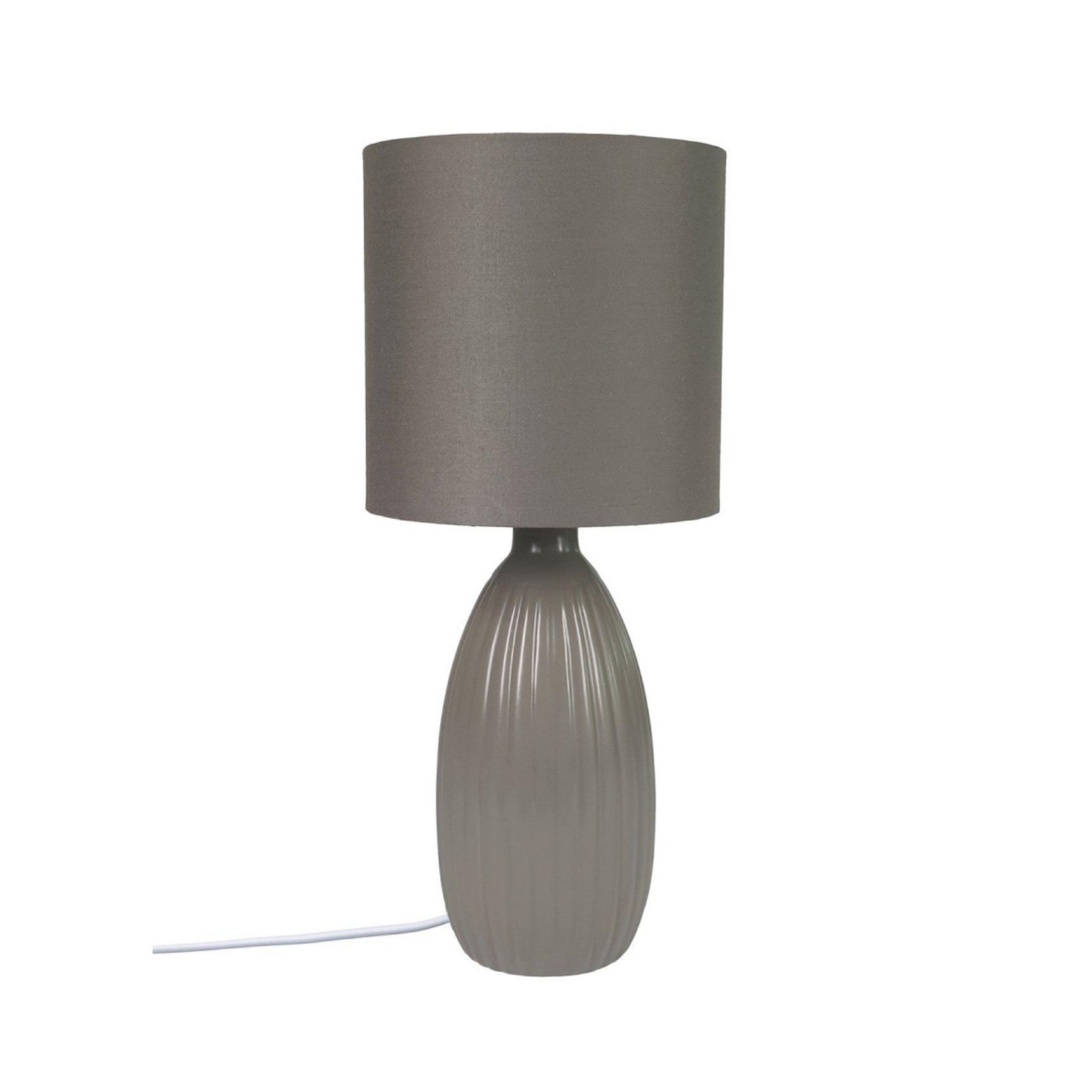 PR Home Tischlampe Uno, braun, Höhe 37 cm, Textil/Keramik