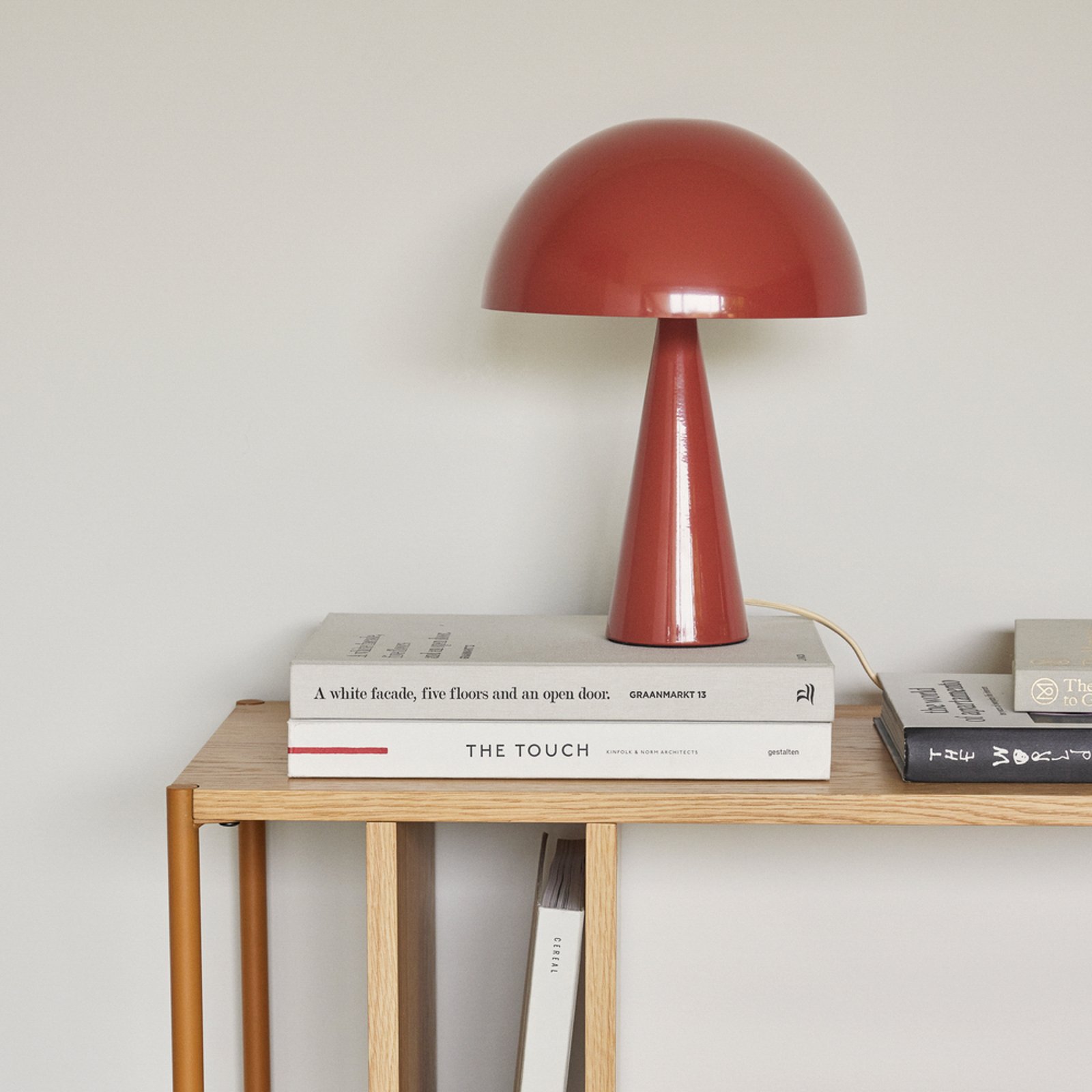 Mush Mini Table Lamp Maroon/Sand - Hübsch