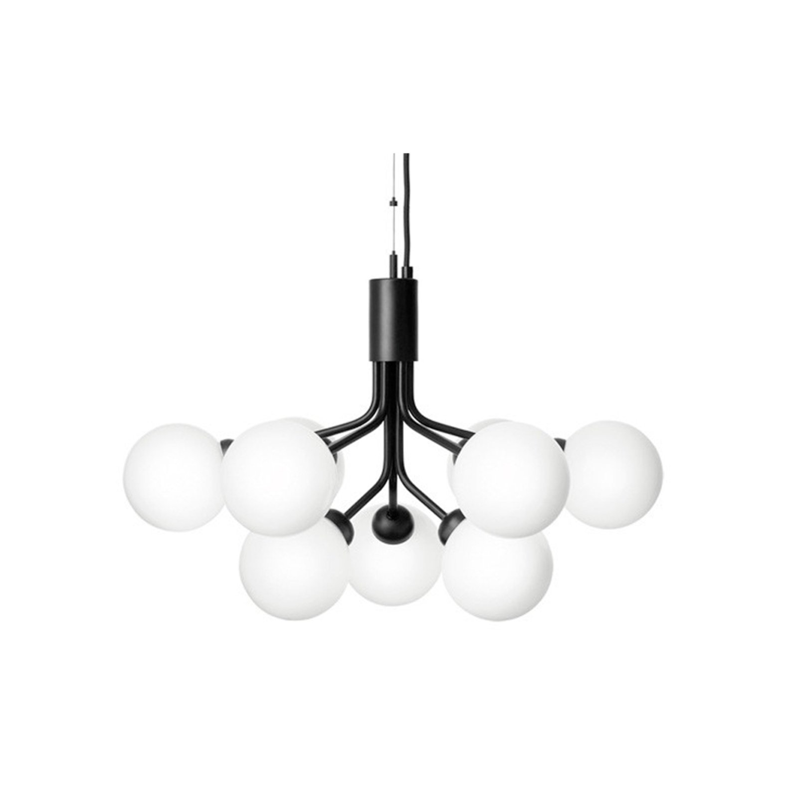 Apiales 9 Candelabru Satin Black/Opal White - Nuura