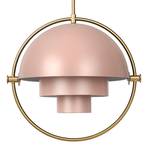 GUBI pakabinamas šviestuvas "Multi-Lite", Ø 36 cm, žalvario/rožinės spalvos
