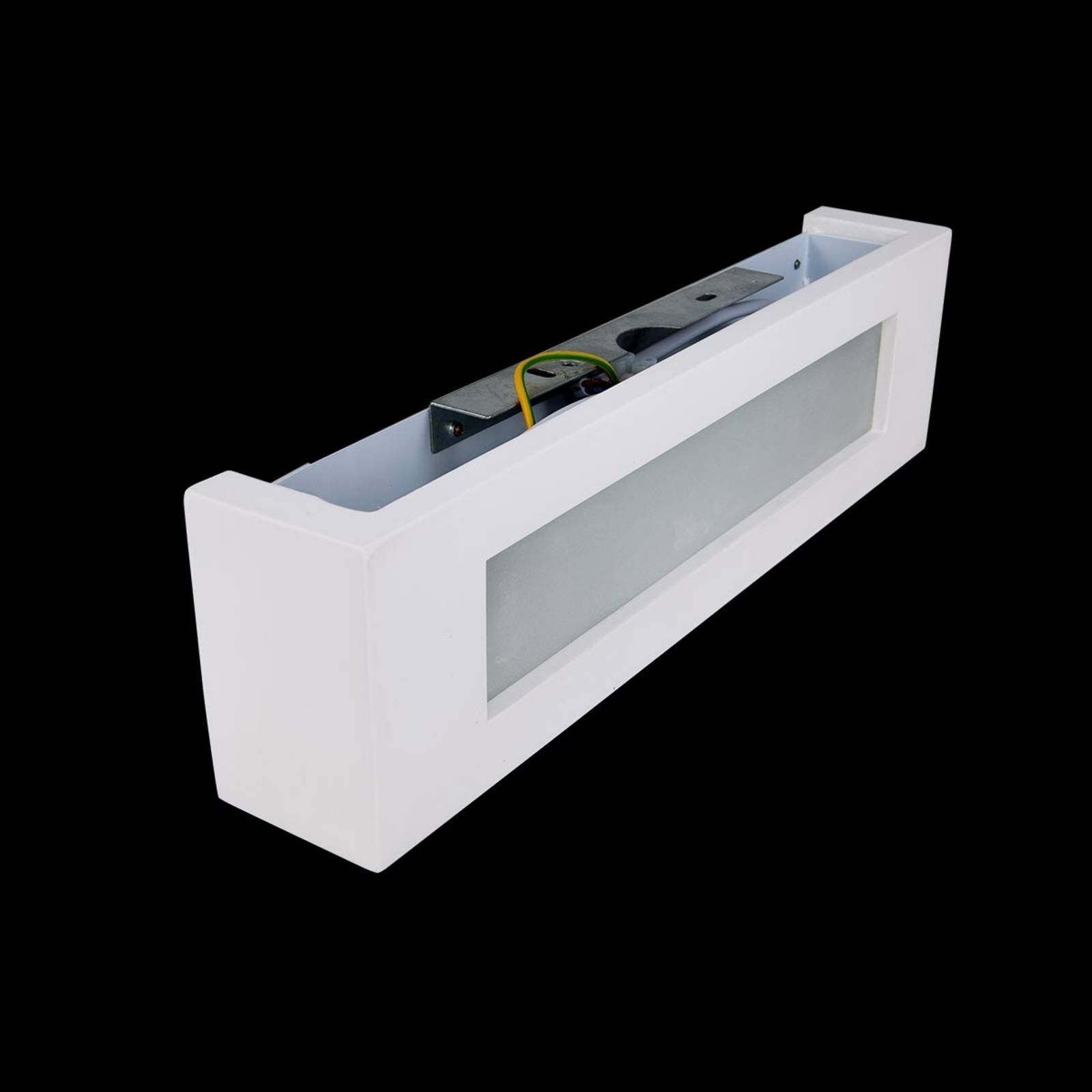 Lindby Angular wall light Matteo, for Living / Dining Room, Plaster, metal, glass, E14, 25 W, energy efficiency: A++, W: 36 cm, H: 6 cm