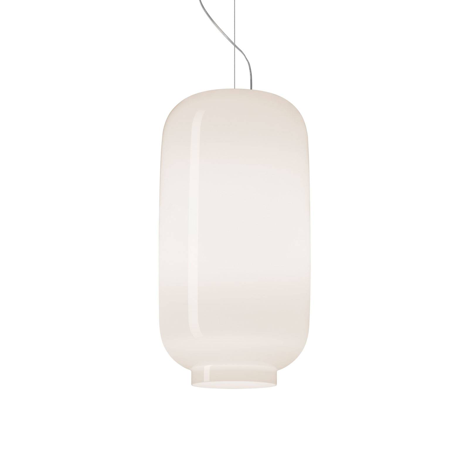 Foscarini Chouchin Bianco 2 colgante LED on/off, para cocina, vidrio soplado, 24 W, altura: 43 cm