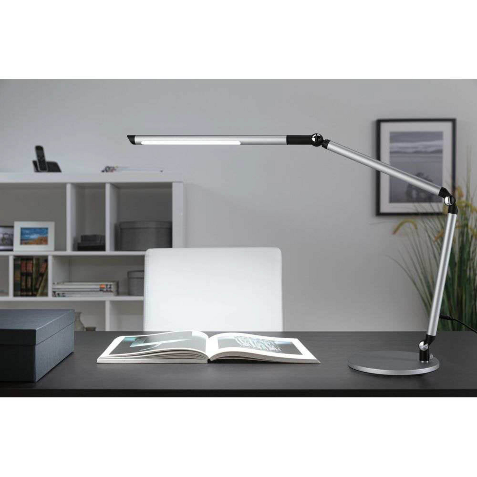 Lampa biurkowa LED Paulmann FlexBar, srebrna, 36 cm, CCT