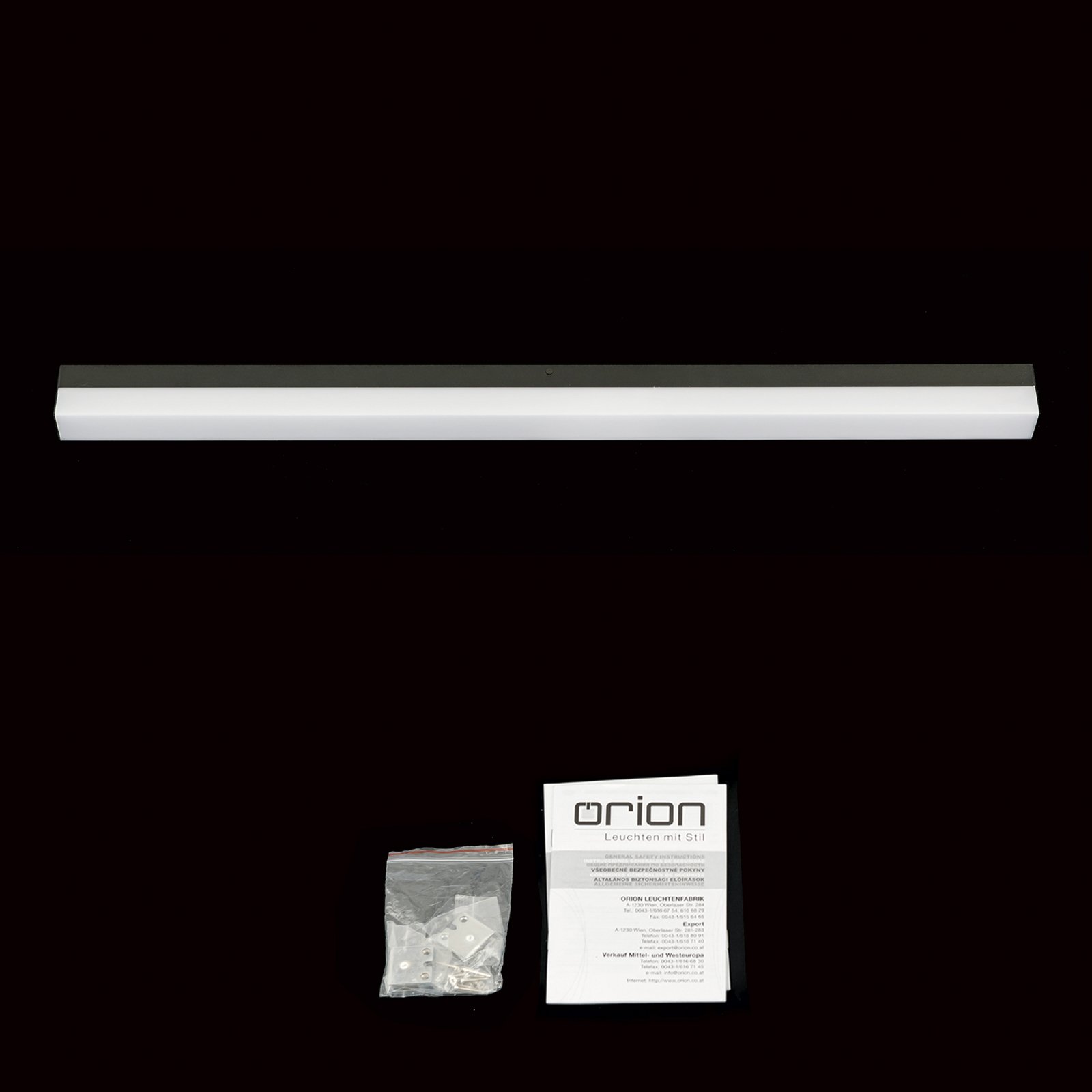 LED осветление за огледало Horizon, ширина 90 cm, черно, IP44