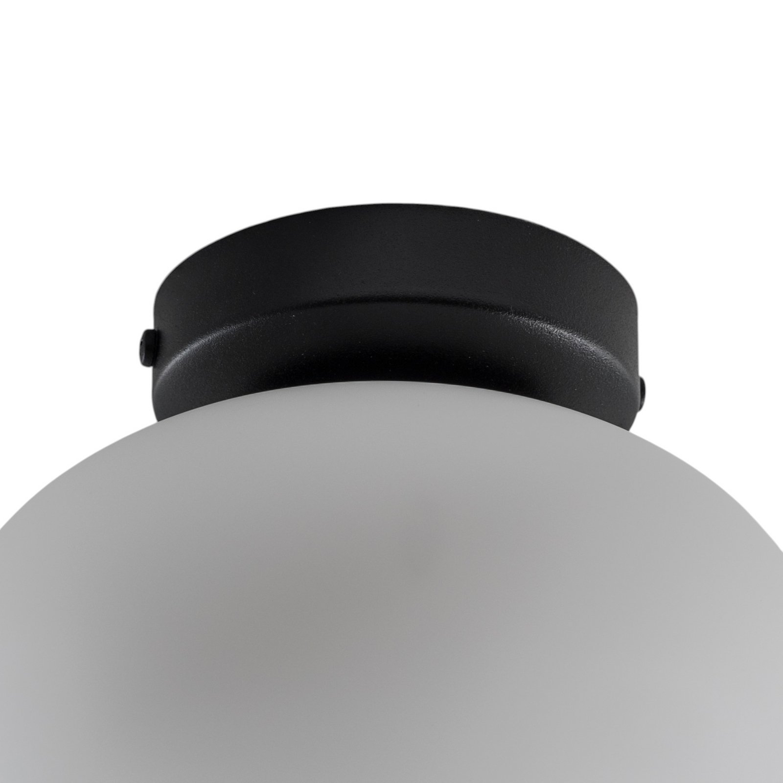 Deckenlampe Ufo, schwarz/weiß, Ø 18 cm, Glas, G9
