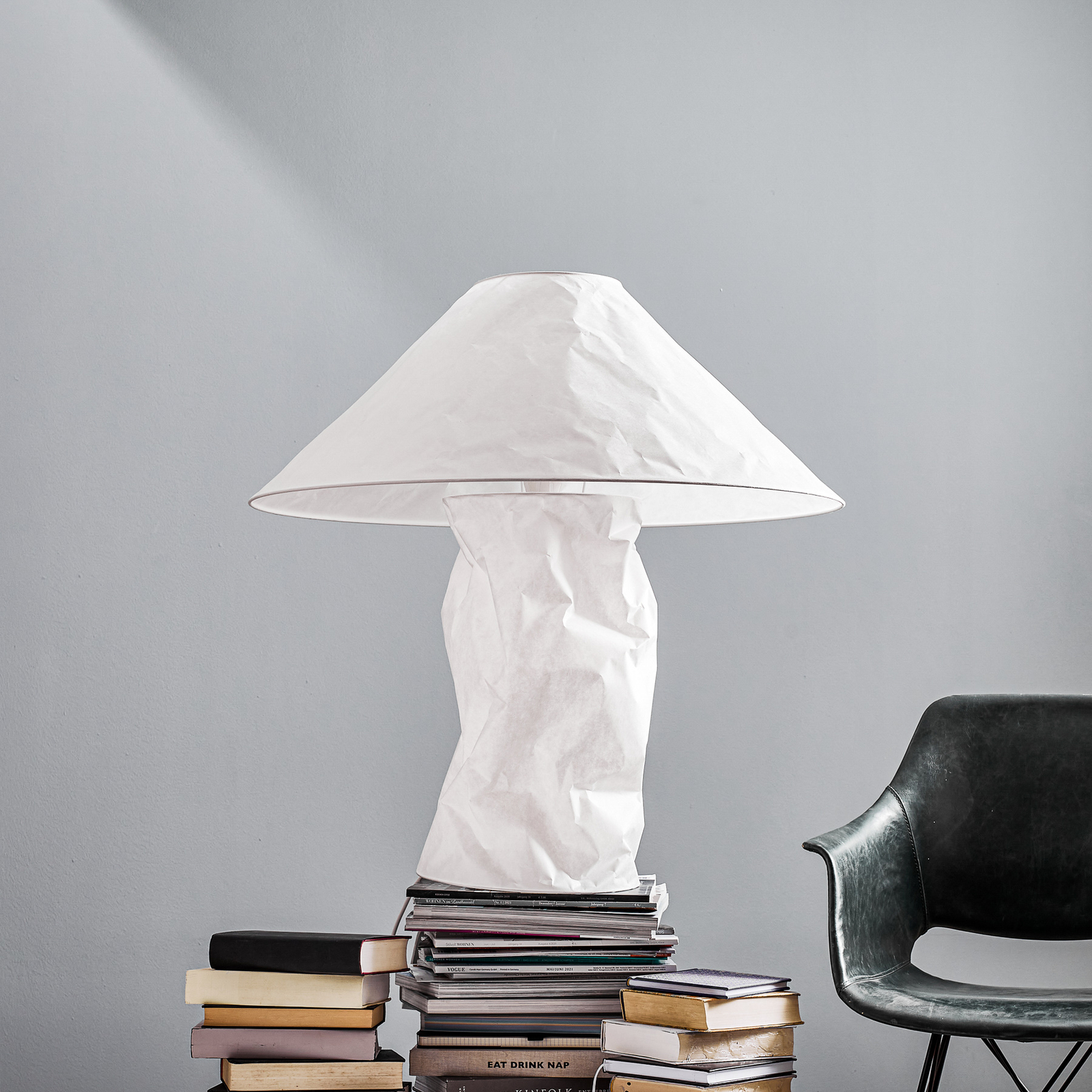 Ingo Maurer Lampampe stolná lampa japonský papier