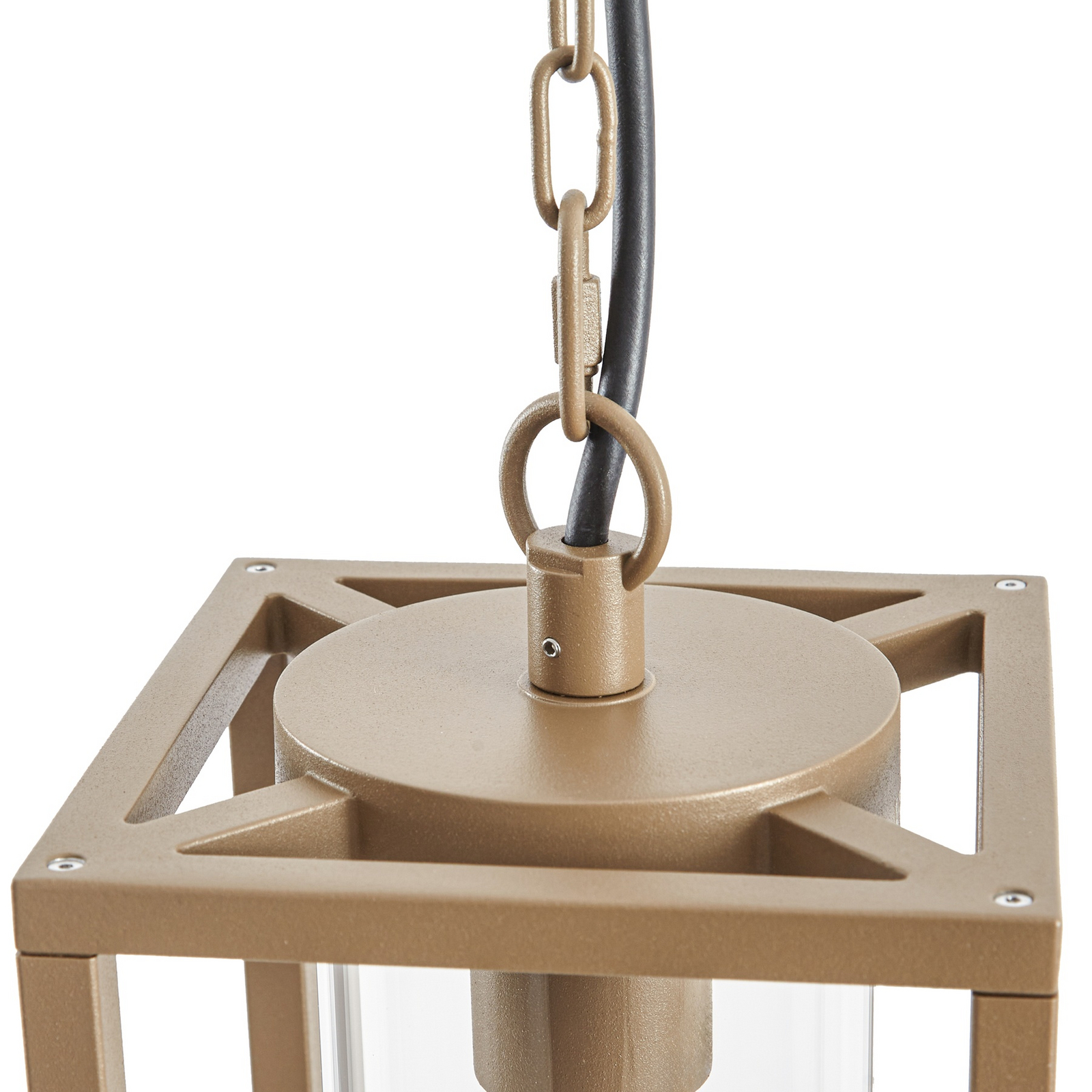 Lucande utendørs pendellampe Ferda, brun, IP44, glass, E27 Lucande utendørs pendellampe Ferda, brun, IP44, glass, E27