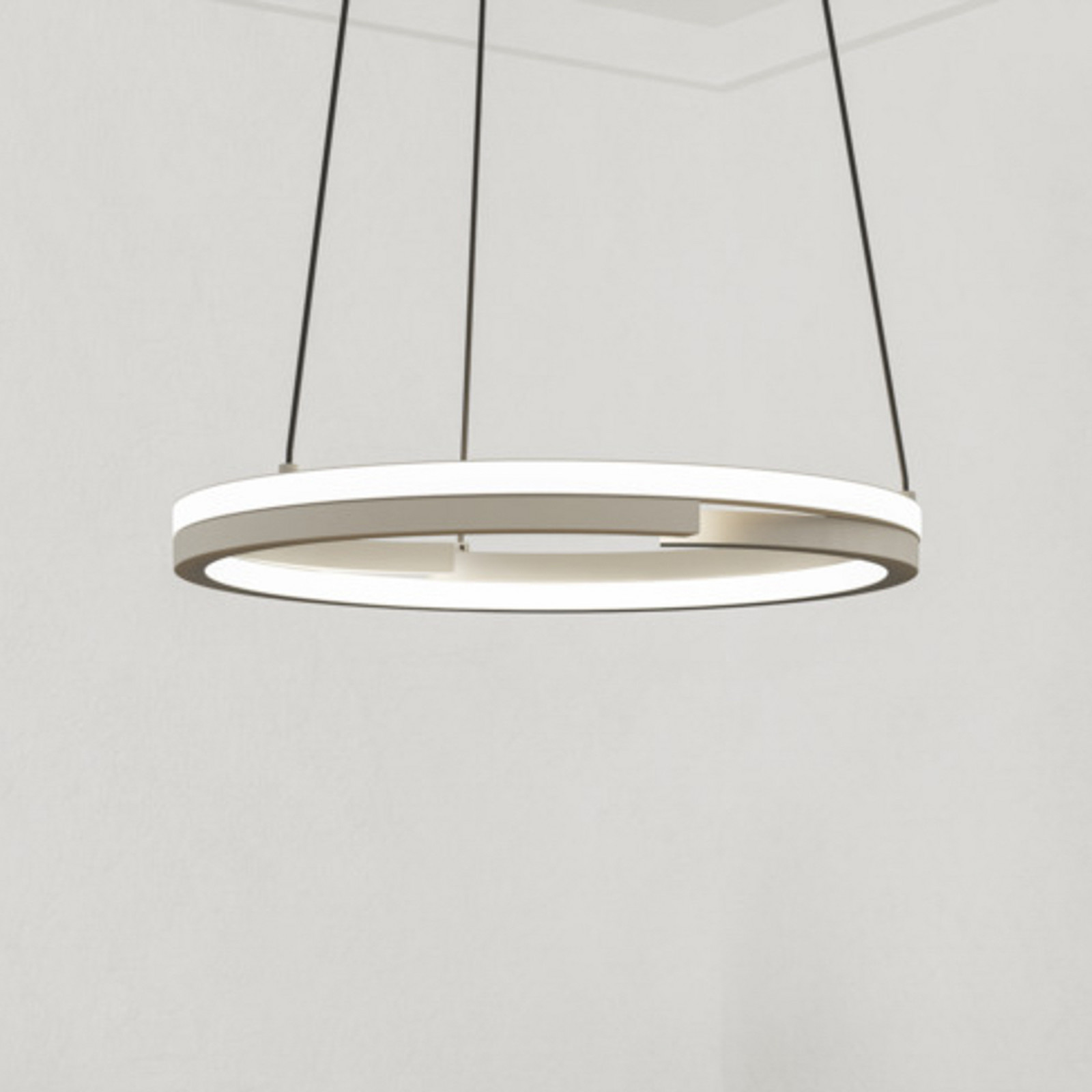 EGLO LED висяща лампа MEZZOMONTE, бежова, Ø 48 см, CCT