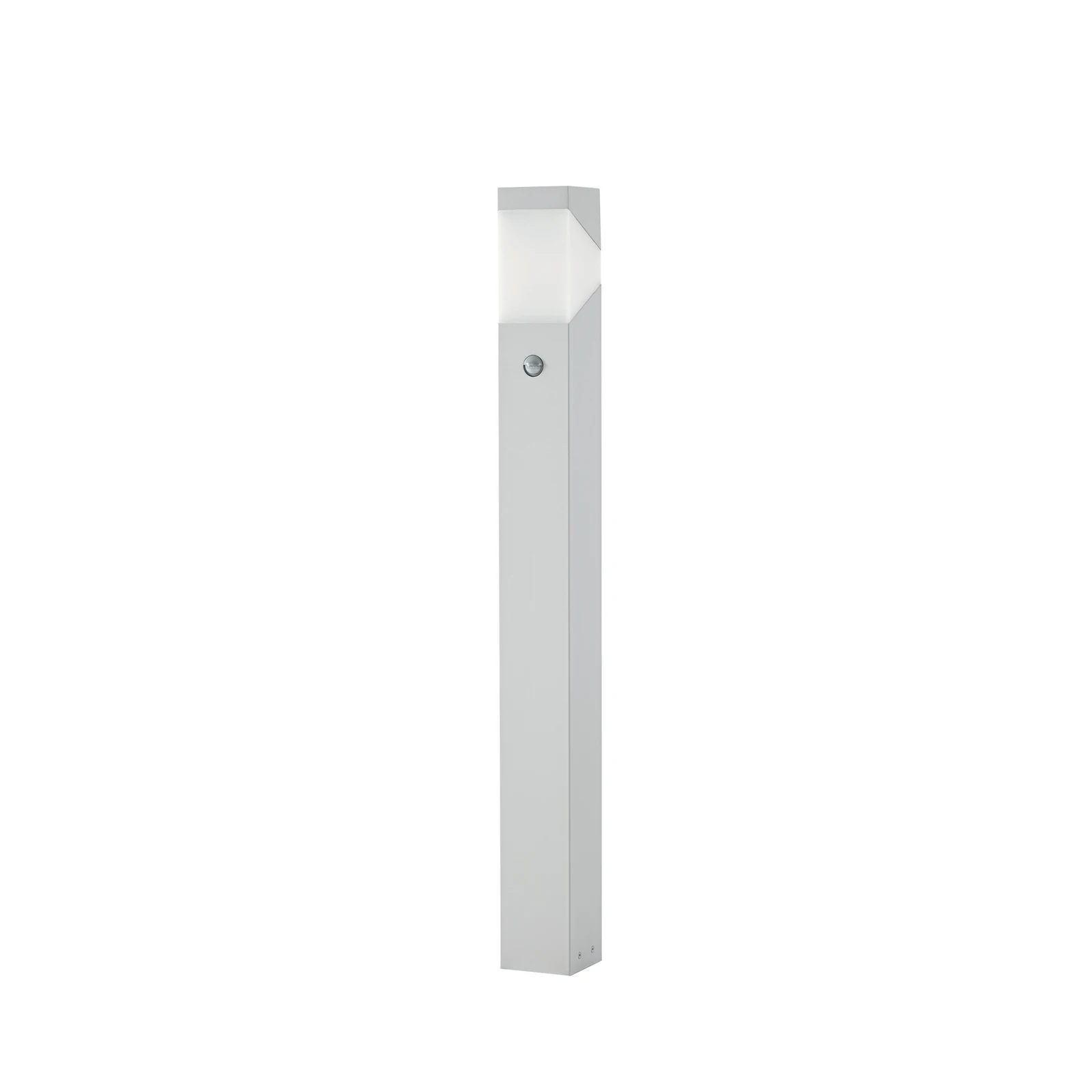 Bornes lumineuses Lucande Kiran 100 cm, détecteur de mouvement, gris clair, IP44