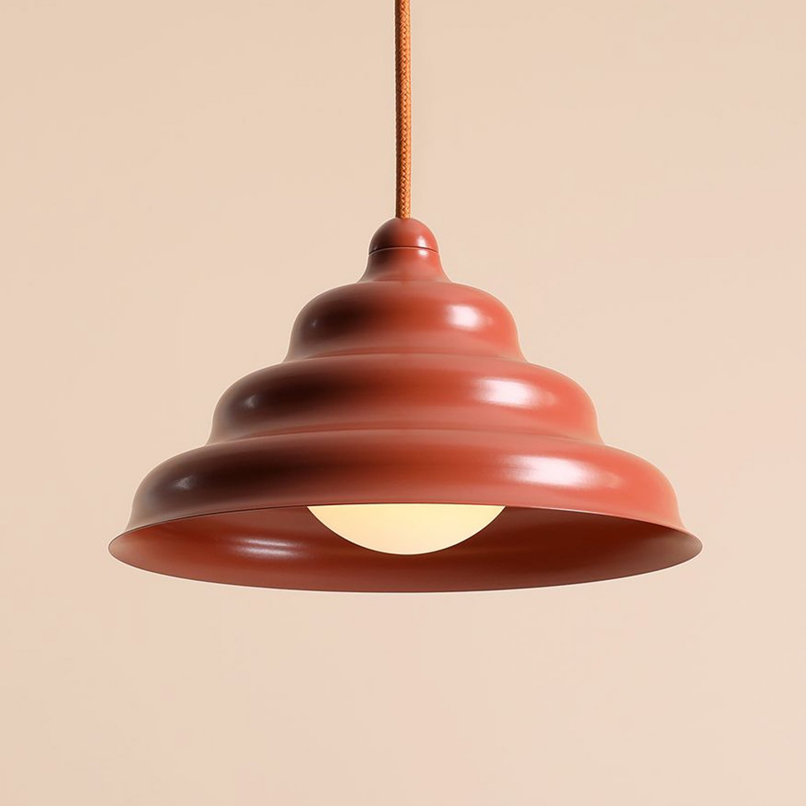 Suspension Fala, rouge, Ø 23 cm, verre - ALDEX