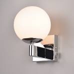 Vägglampa Kula för badrummet glasskärm IP44 krom