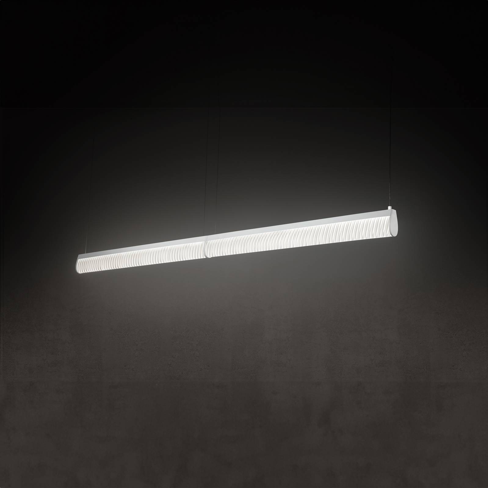 Levně Závěsné svítidlo LED Slamp Modula Double, plisované, šedé