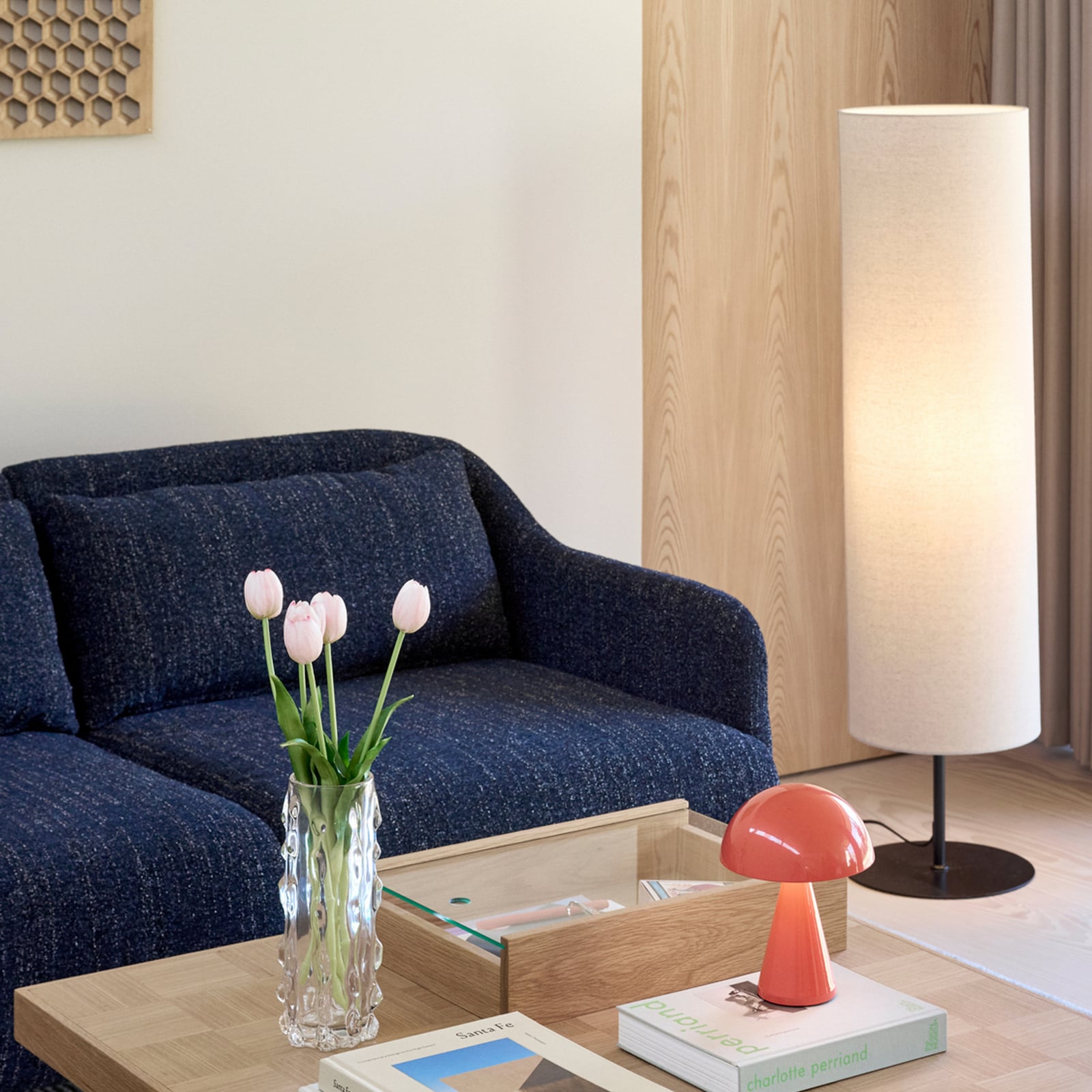 Sable Stehlampe, sandfarben, Höhe 120 cm, Textil - HÜBSCH Sable Stehlampe, sandfarben, Höhe 120 cm, Textil - HÜBSCH