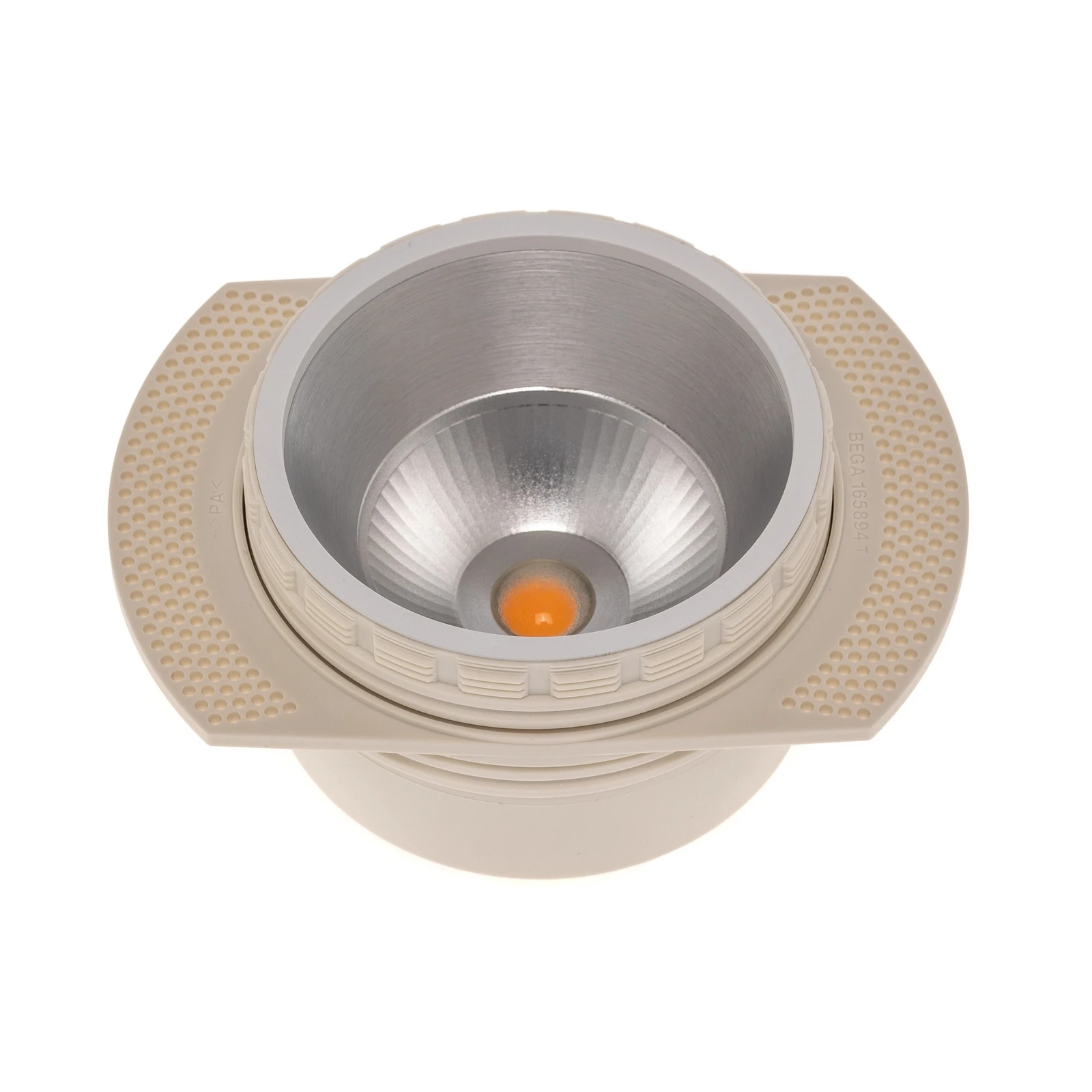 BEGA Spot LED encastré au plafond Studio Line, blanc/alu, fonte d'aluminium