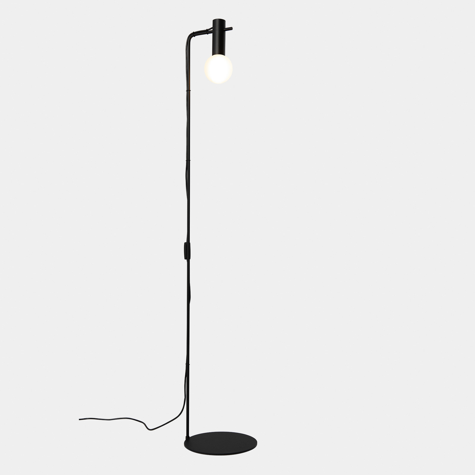LEDS-C4 Nude Single Curved lampă de podea negru