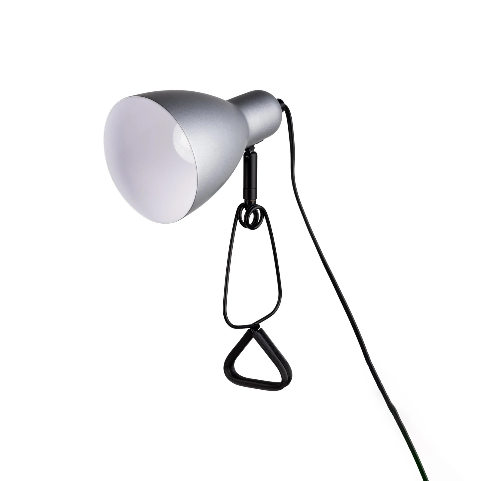 Klemlamp Mara justeerbaar aansluitkabel, zilver