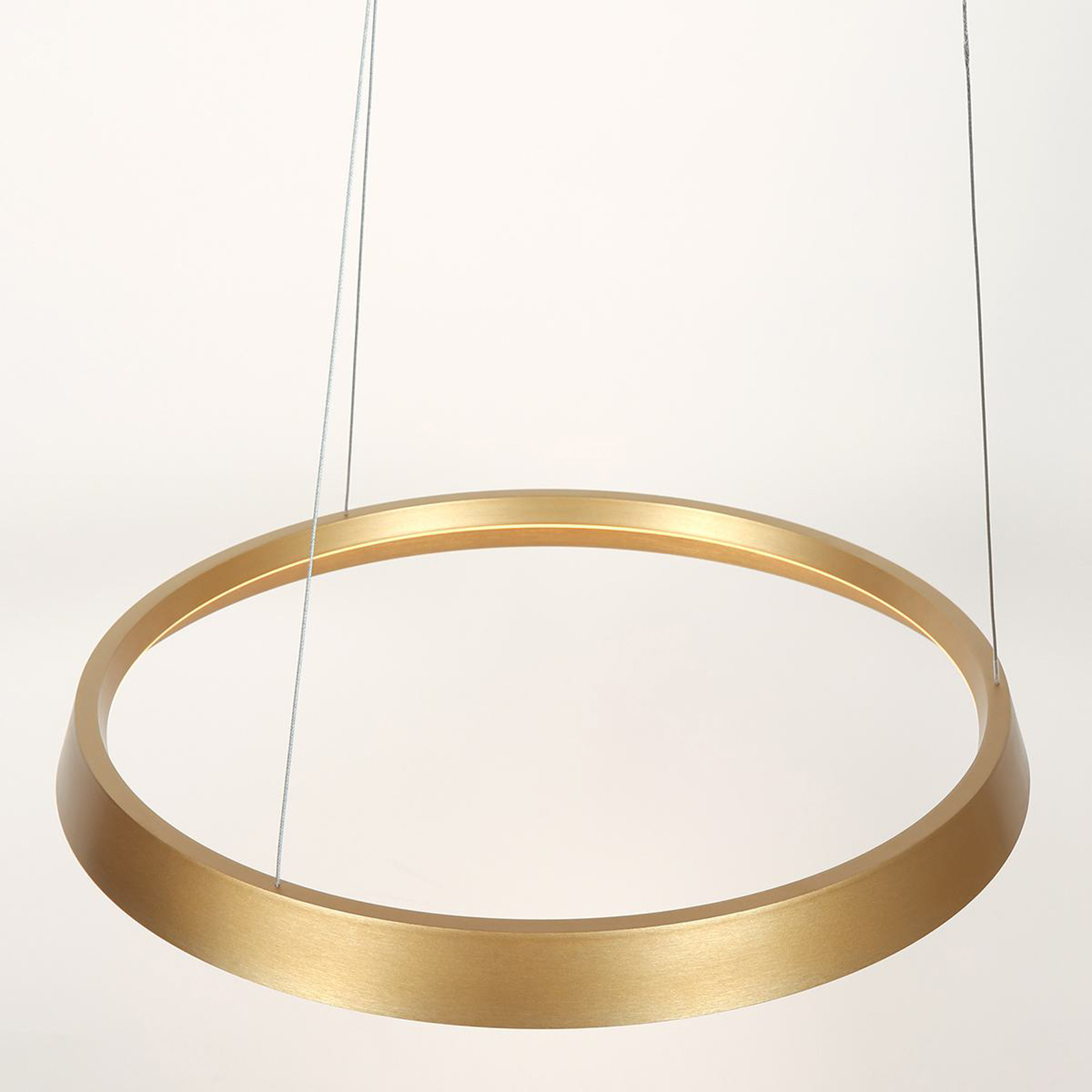 Suspension LED Ringlux, 1 lampe, doré, métal