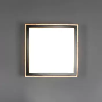 LED-Deckenleuchte Solstar 30,7 cm Holzdekor Ø mit