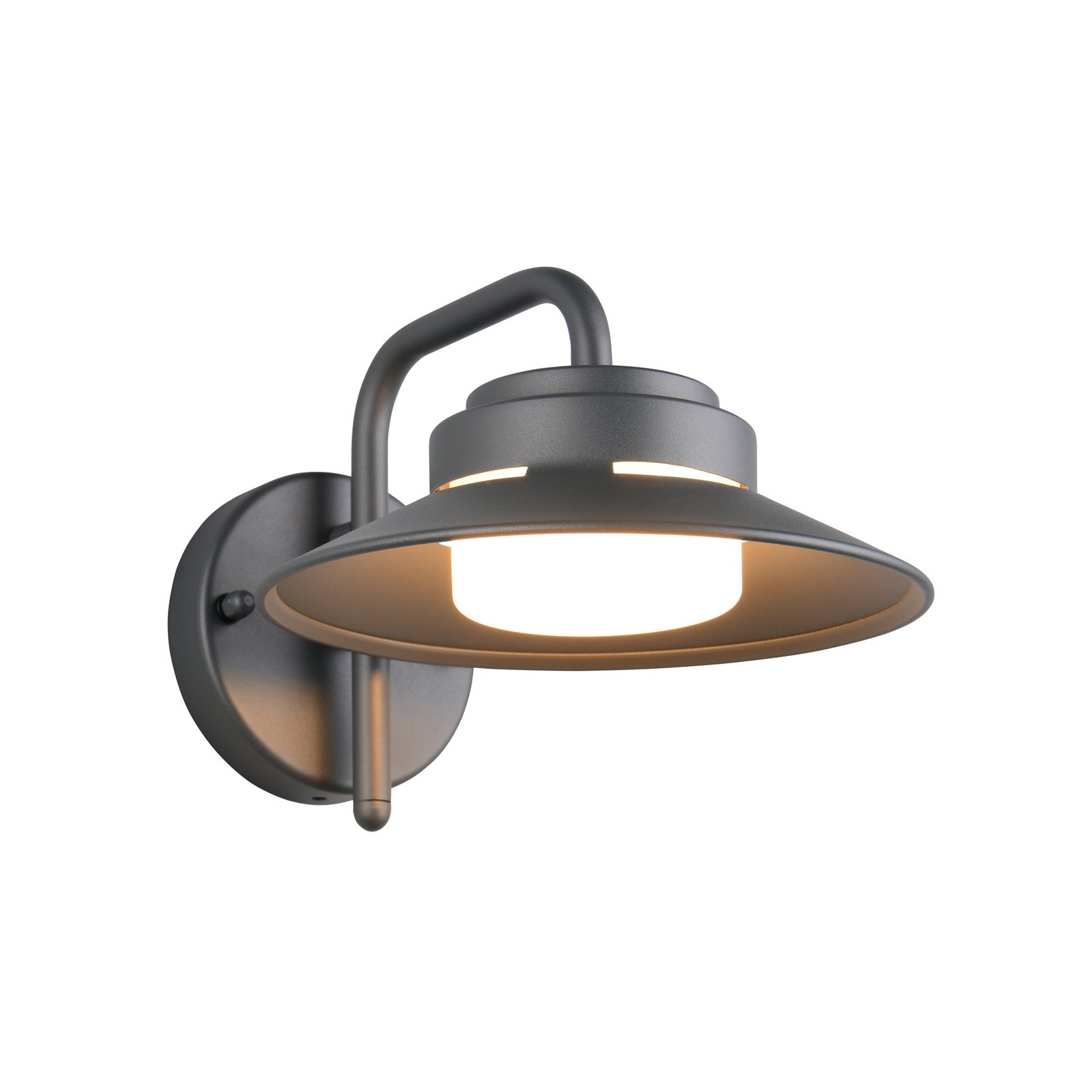 Āra sienas lampa Atrato, antracīta krāsā, Ø 20 cm, metāls