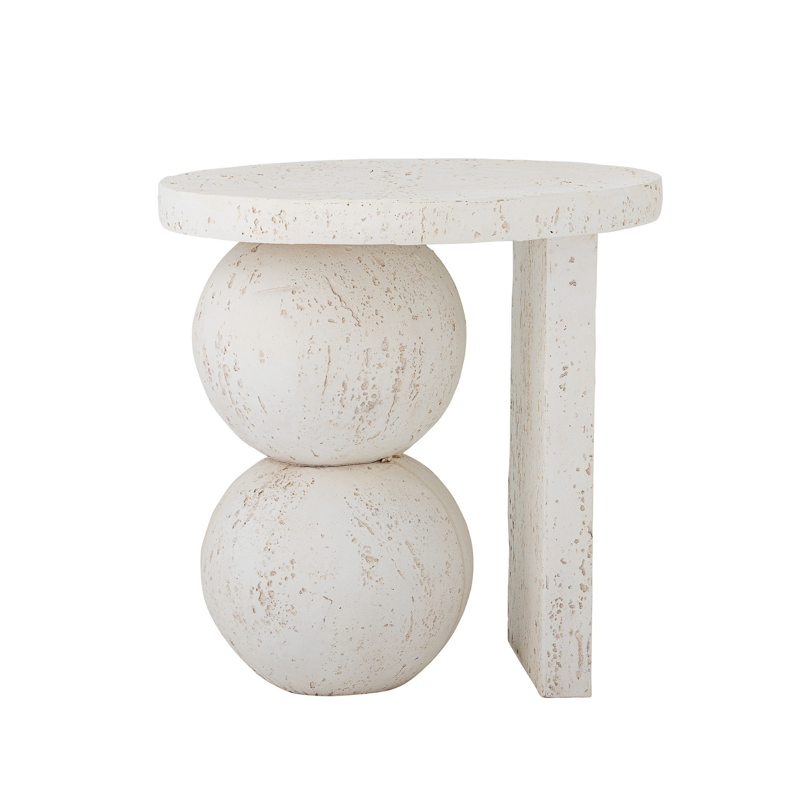 Table d'appoint Tally, blanche, hauteur 46 cm, résine - Bloomingville