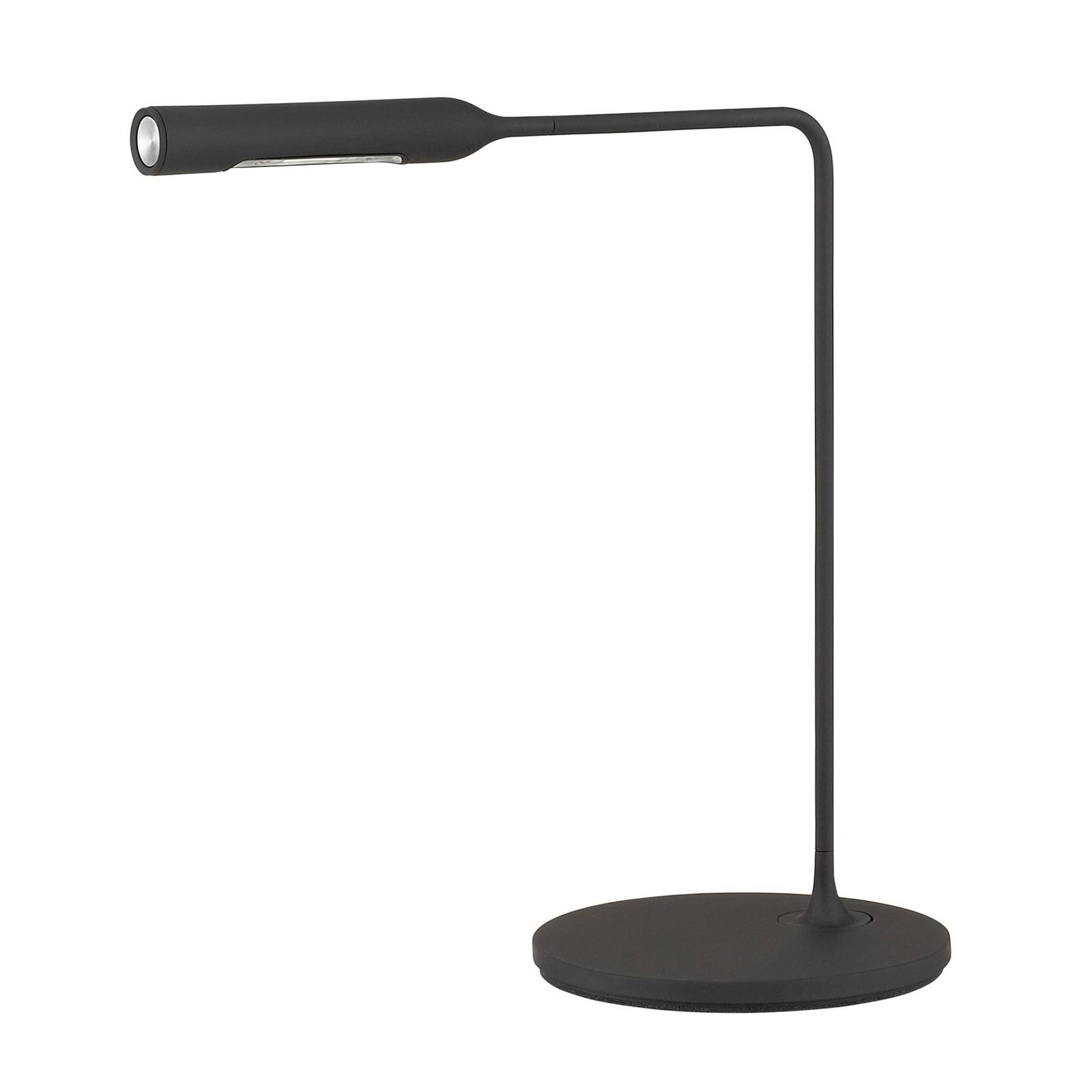 Lumina Flo Bedside LED table lamp 3,000 K black, for Bedroom, steel, aluminium, 3 W, H: 36 cm